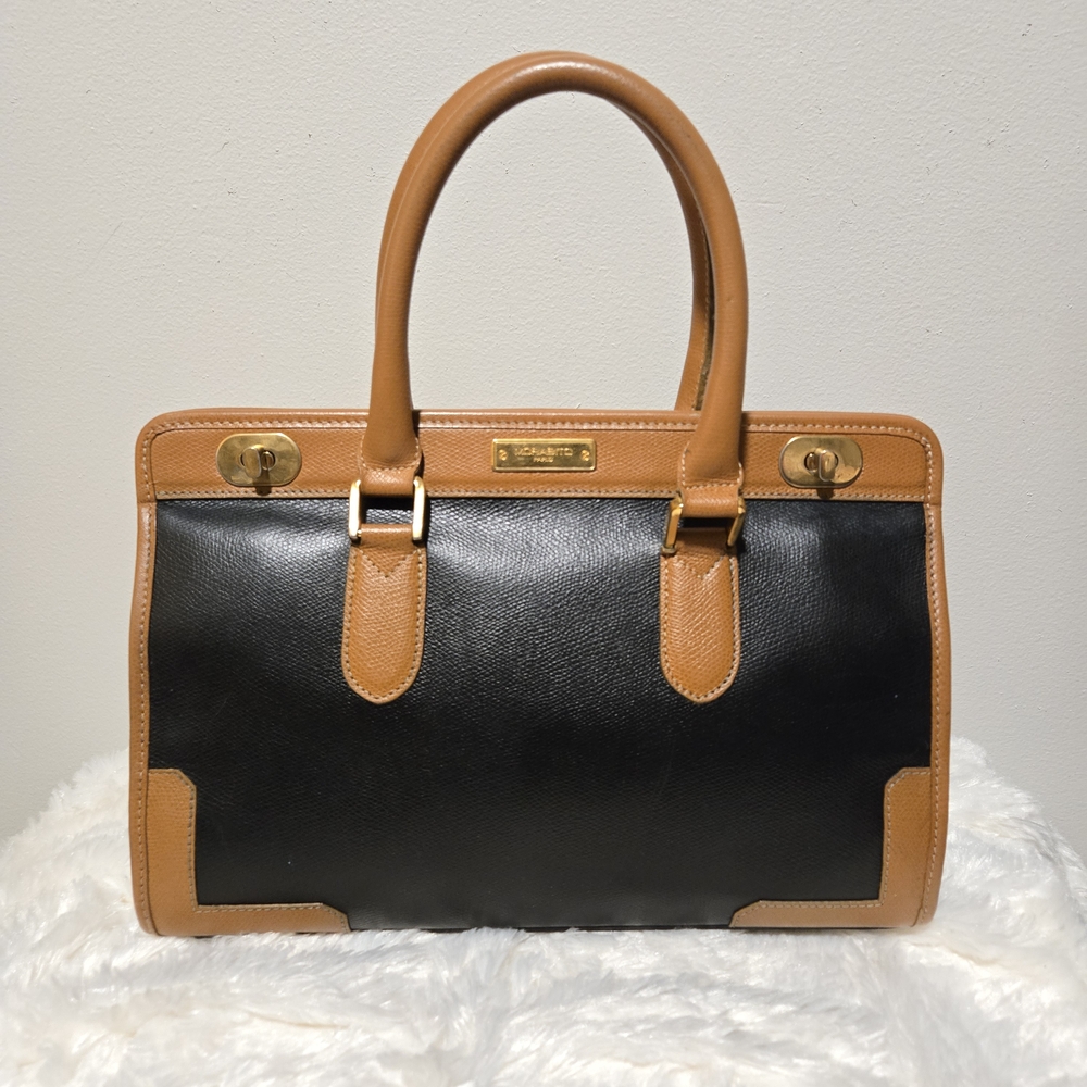 Morabito Paris Turn-Lock Closure Leather Shoulder Bag